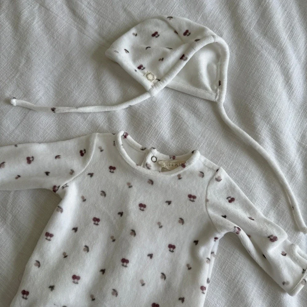 Citrine white velour